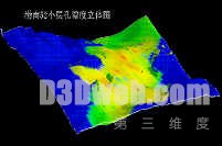 图3 渤南油田52小层孔隙度立体图