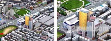 多视角三维仿真数字城市实现方法