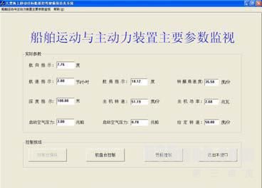图3 船舶航向与主机控制参数监控系统主界面