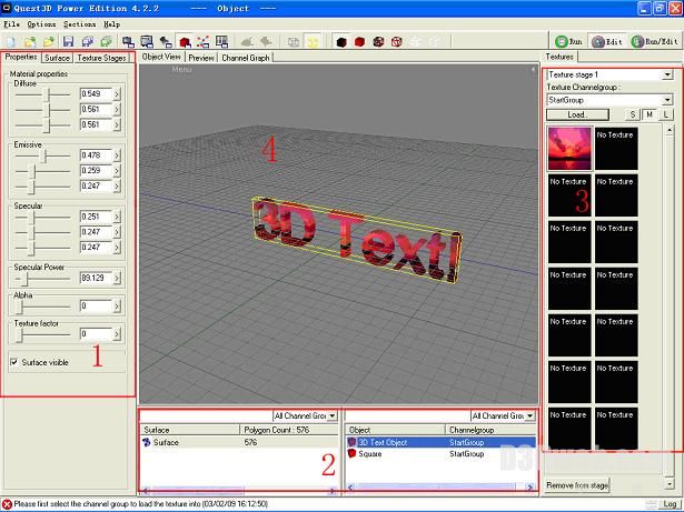 Quest3d教程2:导入模型与熟悉界面