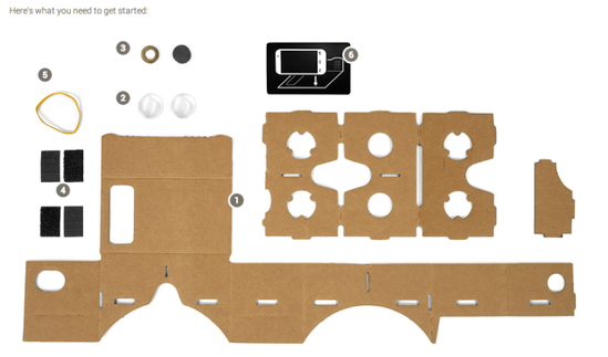 想DIY虚拟现实设备？谷歌说用纸板+手机就行
