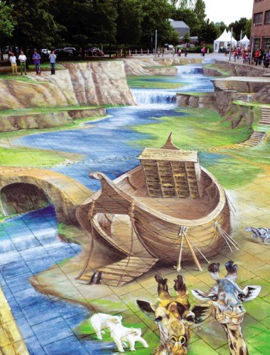 &ldquo;世界最大&rdquo;3D艺术画现身德国街头(组图)