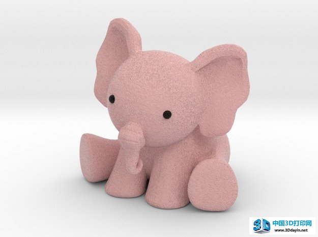 粉红色的小象，你这么萌家里人知道吗？图源：shapeways.com