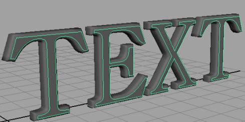 Maya打造立体字效果的方法和步骤7