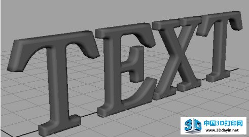 Maya打造立体字效果的方法和步骤5
