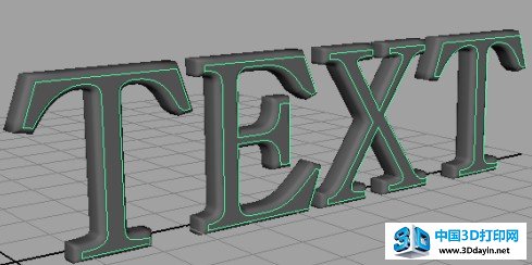 Maya打造立体字效果的方法和步骤7