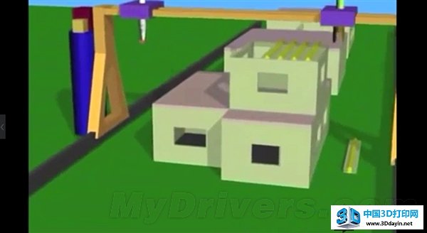 包工头注意 这个3D打印机24小时盖一座小楼