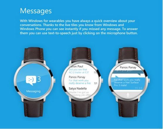 微软概念智能手表：圆形表盘整合Cortana
