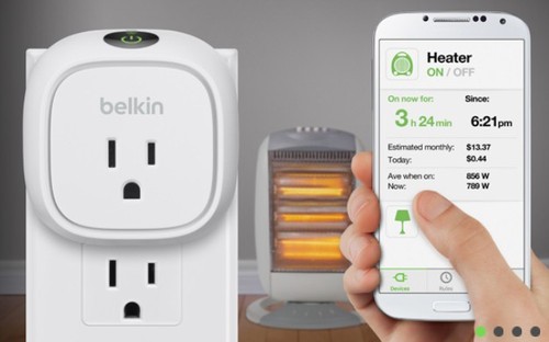 用户可以使用手机来管理智能产品（图片源自belkin）