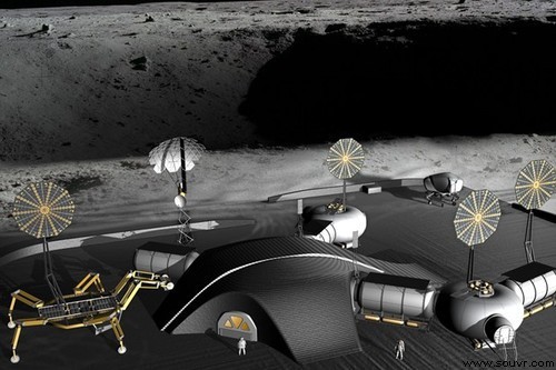 NASA用蜘蛛3D打印机微波打印出月球基地 