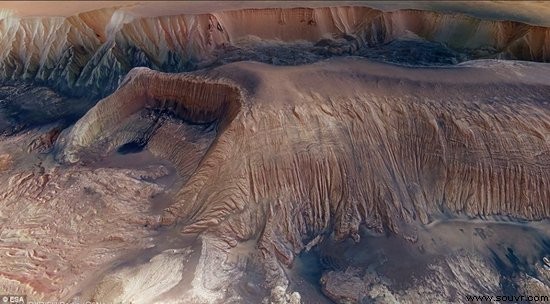 飞船绘火星峡谷3D图像：面积相当于五个死海