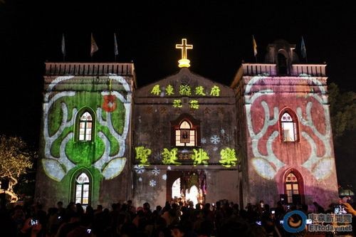 屏东首次引进3D光雕秀营造欢乐圣诞气氛（图）