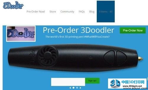 CES 2014：3D打印神笔3Doodler创意再袭