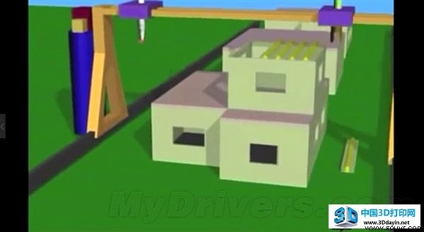 包工头注意 这个3D打印机24小时盖一座小楼