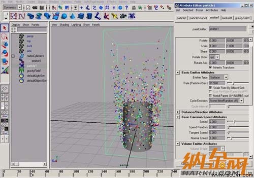 paint effect结合maya粒子制作动画 飞特网 maya入门教程