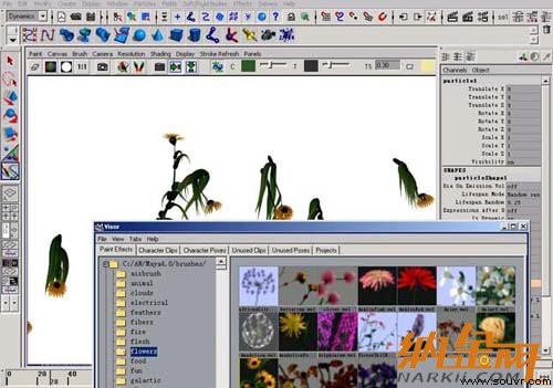 paint effect结合maya粒子制作动画 飞特网 maya入门教程