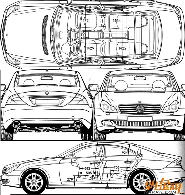 maya打造奔驰cls 550跑车 飞特网 maya建模教程blueprints