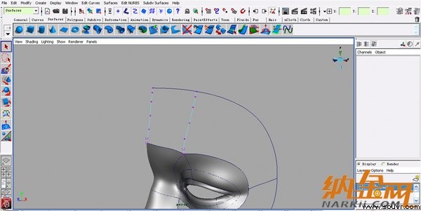 maya nurbs制作高精度生物模型详解 飞特网 maya建模教程