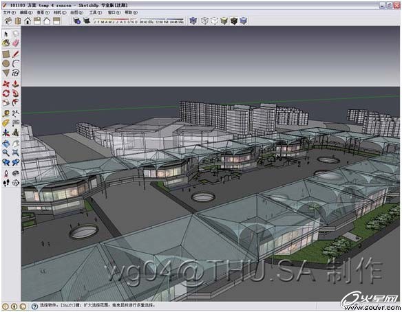 不用PS的SketchUp夜景效果