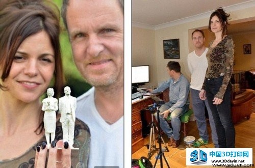 3D打印又有新用途！英国新人打印自拍婚礼蛋糕人偶