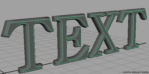 Maya打造立体字效果的方法和步骤7