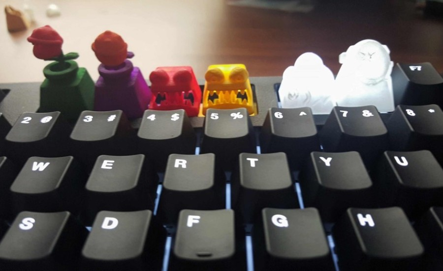 玩家借助3D打印机打印个性化机械键盘键帽
