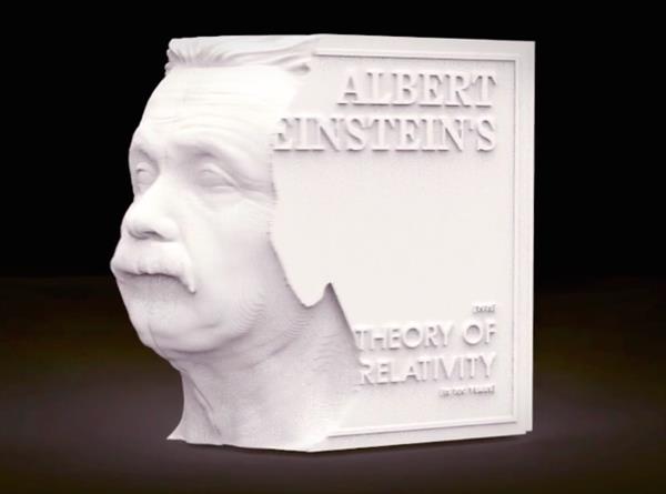 纪念相对论诞生100周年：3D打印爱因斯坦头像书