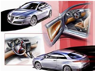 图为AutodeskAlias创建的概念草图。