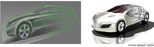 图为霍顿的汽车设计师在运用AutodeskAlias建立三维数字模型：
