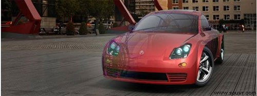 下图为采用欧特克AutodeskAlias渲染的一辆概念车模型。