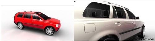 下图为采用欧特克AutodeskShowcase渲染的VOLVOXC90：