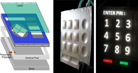 研究人员公布小尺寸“物理”触觉触摸屏