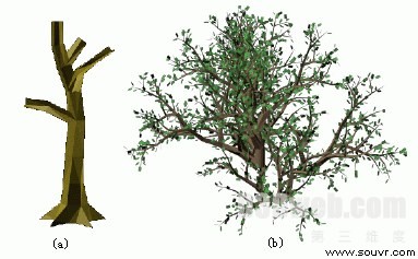 图3-23 由分形技术生成的树干与树枝