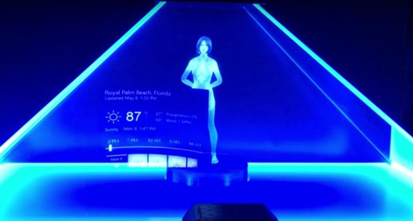 微软小娜首次变成了全息3D