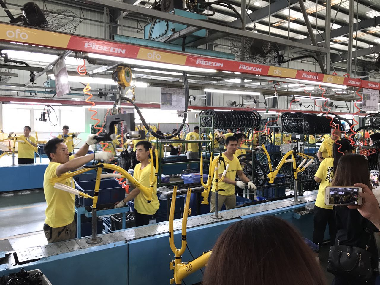 探访ofo飞鸽工厂：15秒生产一辆ofo 价格约700元